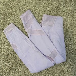 New Balance Lavender Leggings with Mesh Accents